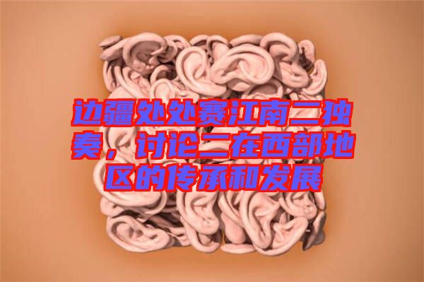 邊疆處處賽江南二獨(dú)奏，討論二在西部地區(qū)的傳承和發(fā)展