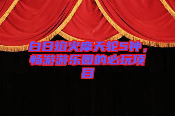 白日焰火摩天輪5鐘，暢游游樂園的必玩項(xiàng)目