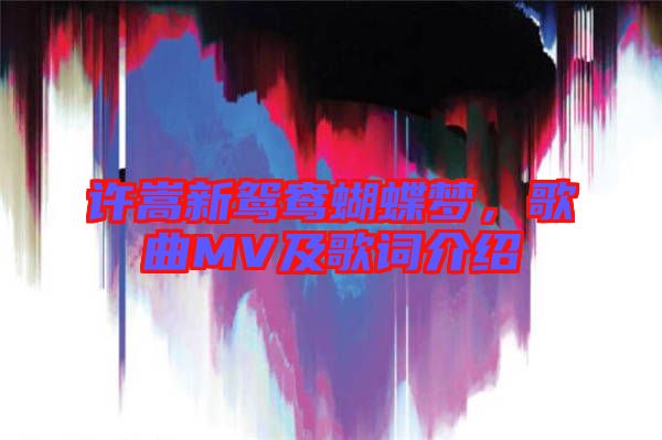 許嵩新鴛鴦蝴蝶夢，歌曲MV及歌詞介紹