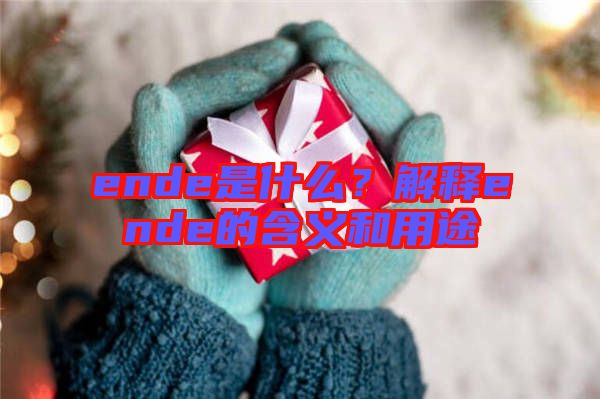 ende是什么？解釋ende的含義和用途