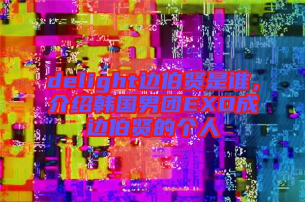 delight邊伯賢是誰，介紹韓國男團(tuán)EXO成邊伯賢的個(gè)人