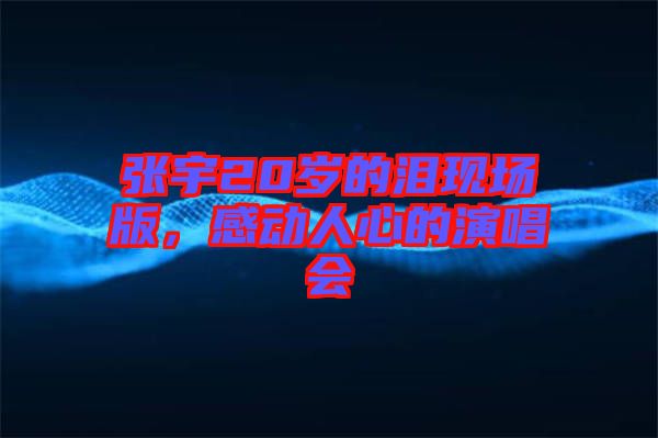 張宇20歲的淚現(xiàn)場(chǎng)版，感動(dòng)人心的演唱會(huì)