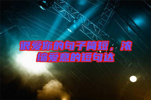 很愛你的句子簡短，濃縮愛意的短句達