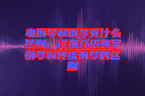電鋼琴和鋼琴有什么區(qū)別，詳細(xì)介紹數(shù)字鋼琴和傳統(tǒng)鋼琴的區(qū)別