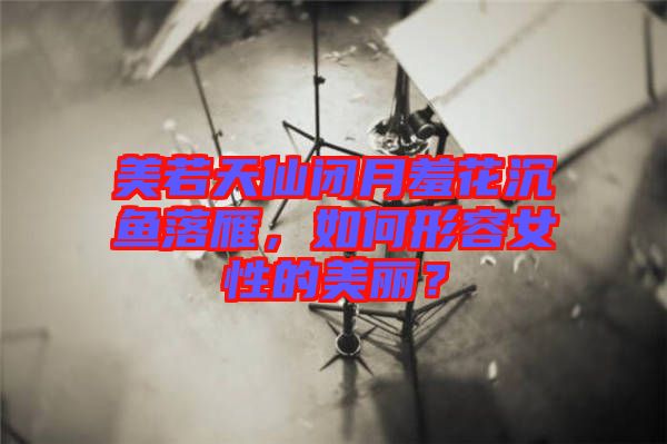 美若天仙閉月羞花沉魚落雁，如何形容女性的美麗？