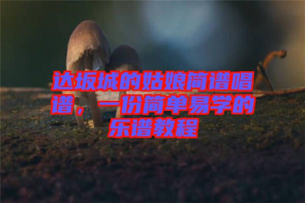 達(dá)坂城的姑娘簡(jiǎn)譜唱譜，一份簡(jiǎn)單易學(xué)的樂譜教程