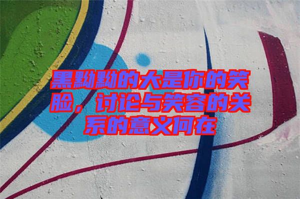 黑黝黝的大是你的笑臉，討論與笑容的關(guān)系的意義何在