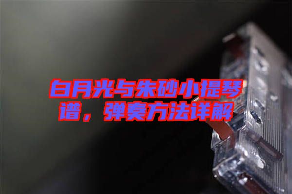 白月光與朱砂小提琴譜，彈奏方法詳解