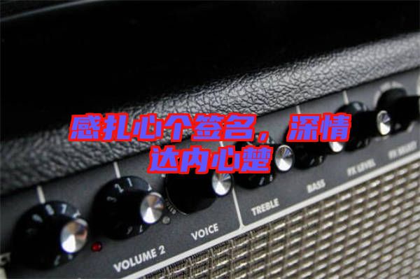 感扎心個簽名，深情達內心楚