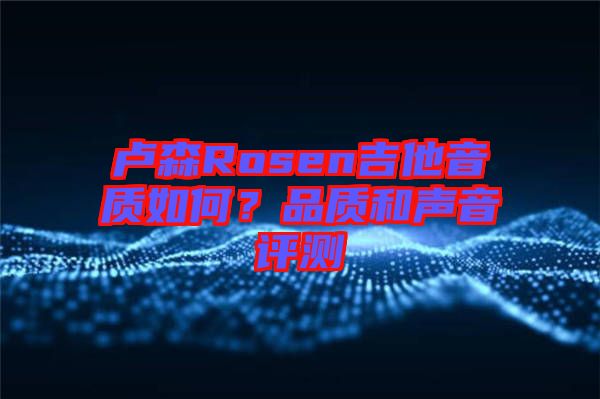 盧森Rosen吉他音質如何？品質和聲音評測