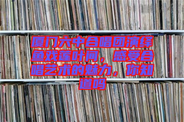 廈門六中合唱團(tuán)演繹魚戲蓮葉間，感受合唱藝術(shù)的魅力，你知道嗎