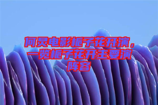 何炅電影梔子花開演，一覽梔子花開主要演陣容