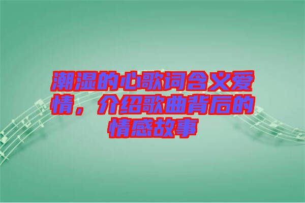 潮濕的心歌詞含義愛(ài)情，介紹歌曲背后的情感故事