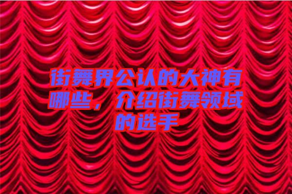 街舞界公認(rèn)的大神有哪些，介紹街舞領(lǐng)域的選手