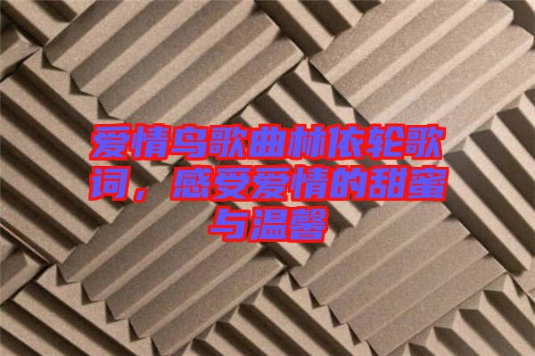 愛情鳥歌曲林依輪歌詞，感受愛情的甜蜜與溫馨