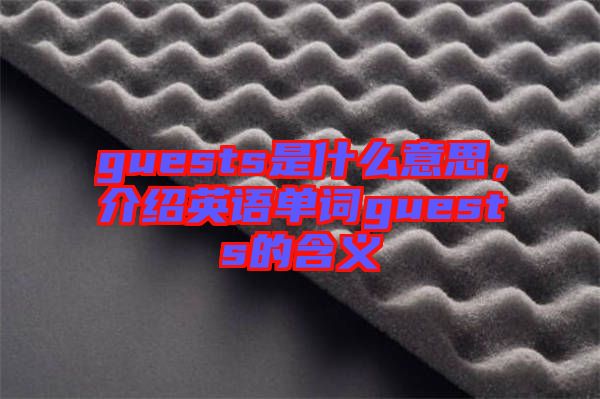 guests是什么意思，介紹英語(yǔ)單詞guests的含義