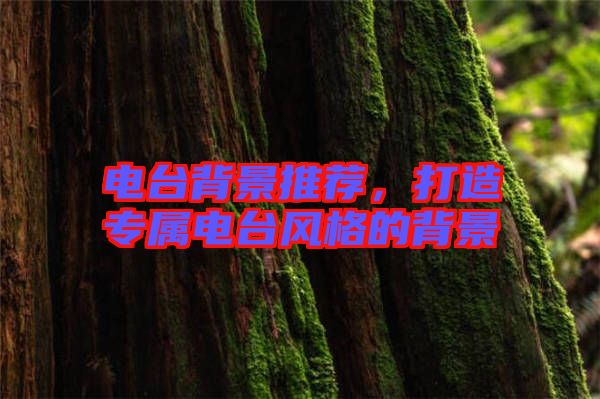 電臺背景推薦，打造專屬電臺風(fēng)格的背景