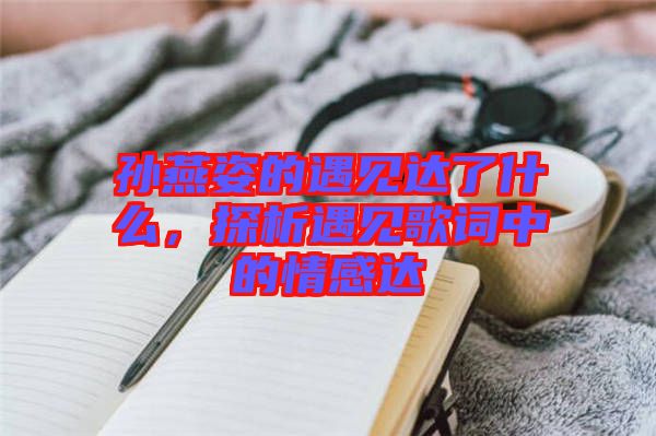 孫燕姿的遇見達(dá)了什么，探析遇見歌詞中的情感達(dá)