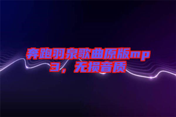 奔跑羽泉歌曲原版mp3，無損音質(zhì)