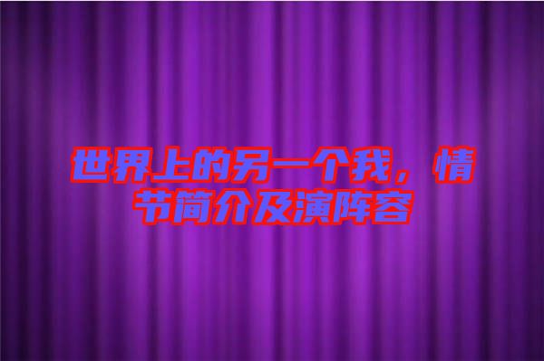 世界上的另一個我，情節(jié)簡介及演陣容