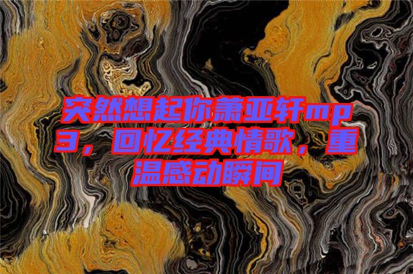 突然想起你蕭亞軒mp3，回憶經(jīng)典情歌，重溫感動(dòng)瞬間