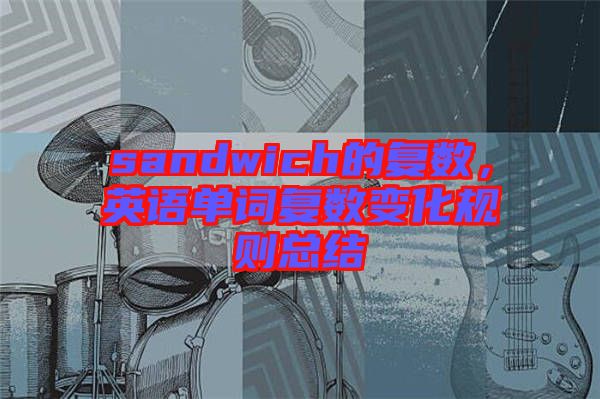sandwich的復數(shù)，英語單詞復數(shù)變化規(guī)則總結(jié)