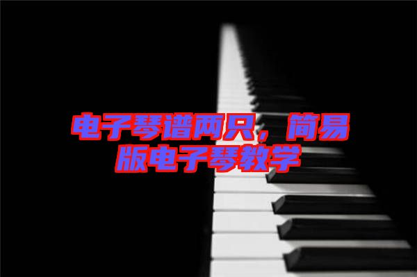 電子琴譜兩只，簡易版電子琴教學(xué)