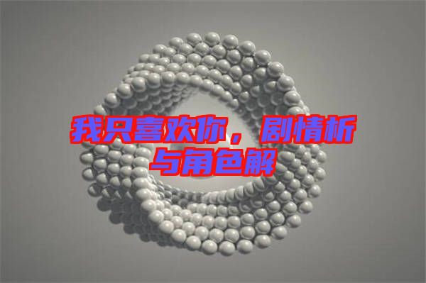 我只喜歡你，劇情析與角色解