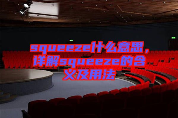 squeeze什么意思，詳解squeeze的含義及用法