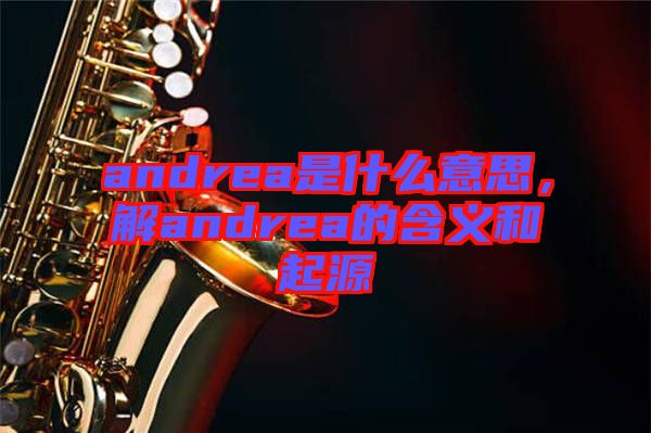 andrea是什么意思，解andrea的含義和起源