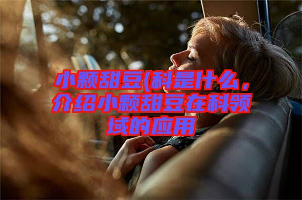 小顆甜豆(科是什么，介紹小顆甜豆在科領(lǐng)域的應(yīng)用