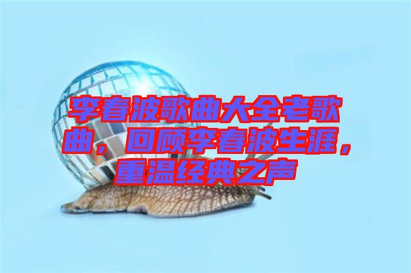 李春波歌曲大全老歌曲，回顧李春波生涯，重溫經(jīng)典之聲