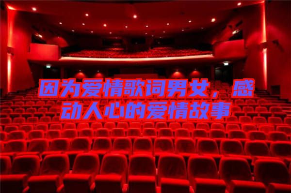 因?yàn)閻矍楦柙~男女，感動(dòng)人心的愛情故事