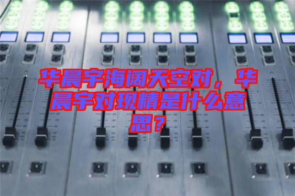 華晨宇海闊天空對(duì)，華晨宇對(duì)現(xiàn)精是什么意思？