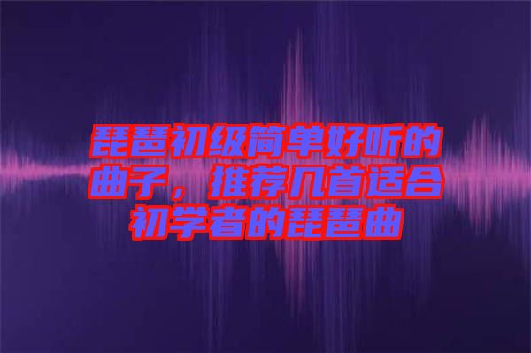 琵琶初級簡單好聽的曲子，推薦幾首適合初學(xué)者的琵琶曲