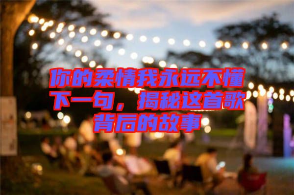 你的柔情我永遠不懂下一句，揭秘這首歌背后的故事