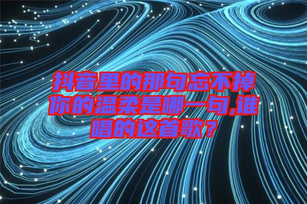 抖音里的那句忘不掉你的溫柔是哪一句,誰唱的這首歌？