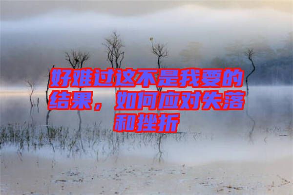 好難過這不是我要的結(jié)果，如何應(yīng)對(duì)失落和挫折