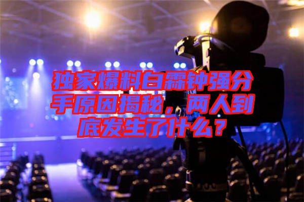 獨(dú)家爆料白霖鐘強(qiáng)分手原因揭秘，兩人到底發(fā)生了什么？