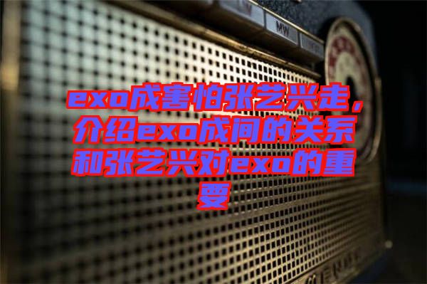 exo成害怕張藝興走，介紹exo成間的關(guān)系和張藝興對exo的重要