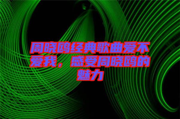 周曉鷗經(jīng)典歌曲愛不愛我，感受周曉鷗的魅力