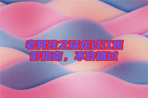 老男孩之猛龍過江觀影指南，不容錯過