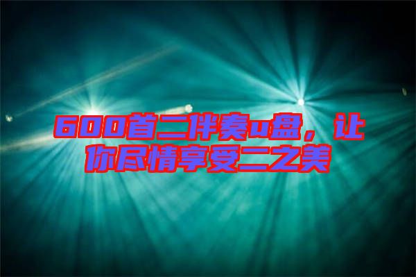 600首二伴奏u盤，讓你盡情享受二之美