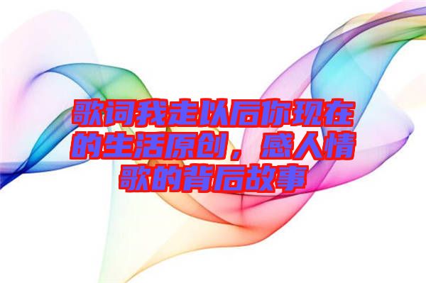 歌詞我走以后你現(xiàn)在的生活原創(chuàng)，感人情歌的背后故事