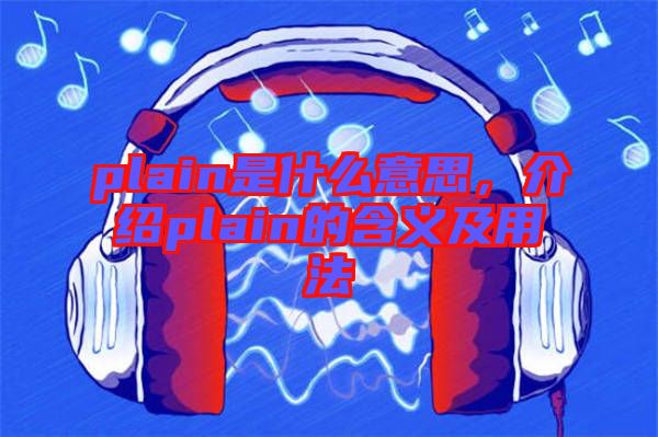 plain是什么意思，介紹plain的含義及用法