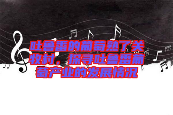 吐魯番的葡萄熟了關牧村，探尋吐魯番葡萄產業(yè)的發(fā)展情況