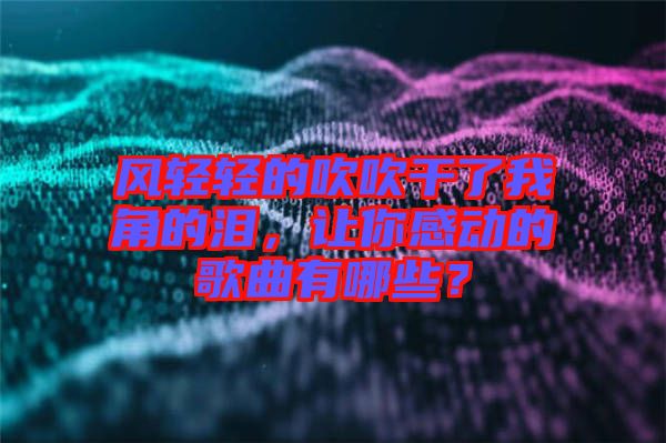 風(fēng)輕輕的吹吹干了我角的淚，讓你感動的歌曲有哪些？