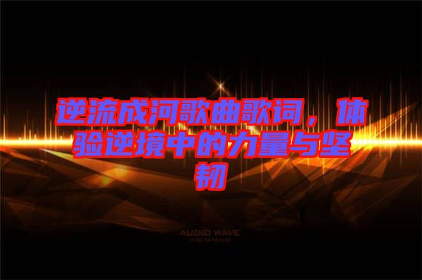 逆流成河歌曲歌詞，體驗?zāi)婢持械牧α颗c堅韌