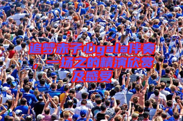 追夢赤子心gala伴奏，一場之的精演欣賞及感受