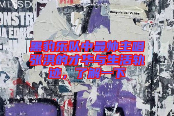 黑豹樂隊(duì)中最帥主唱張淇的才華與生活軌跡，了解一下